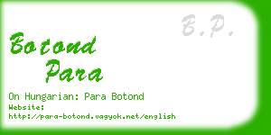 botond para business card